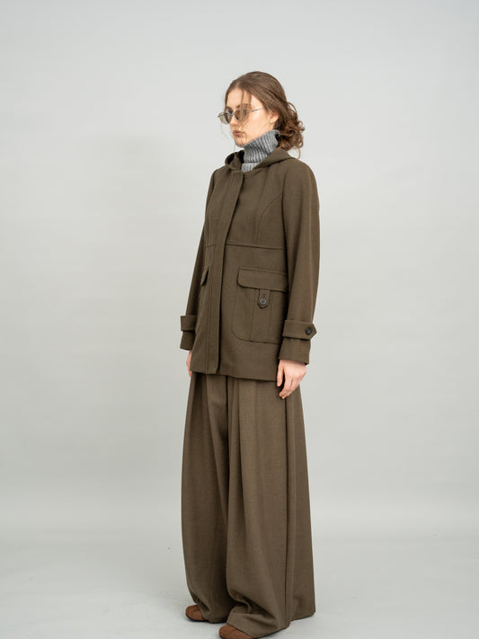 Urban Olive Hooded Jacket