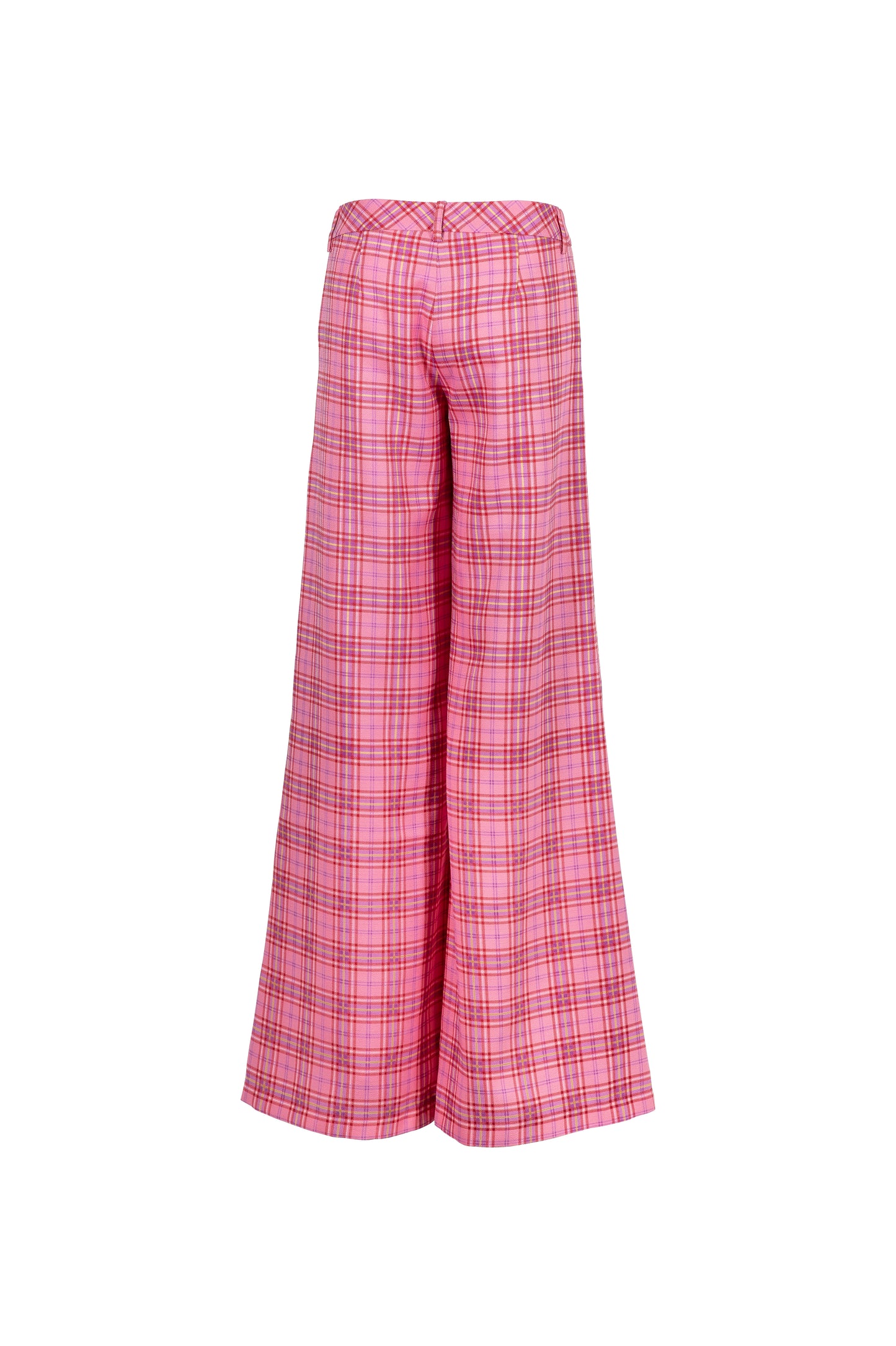 Checked Wide-leg Trousers
