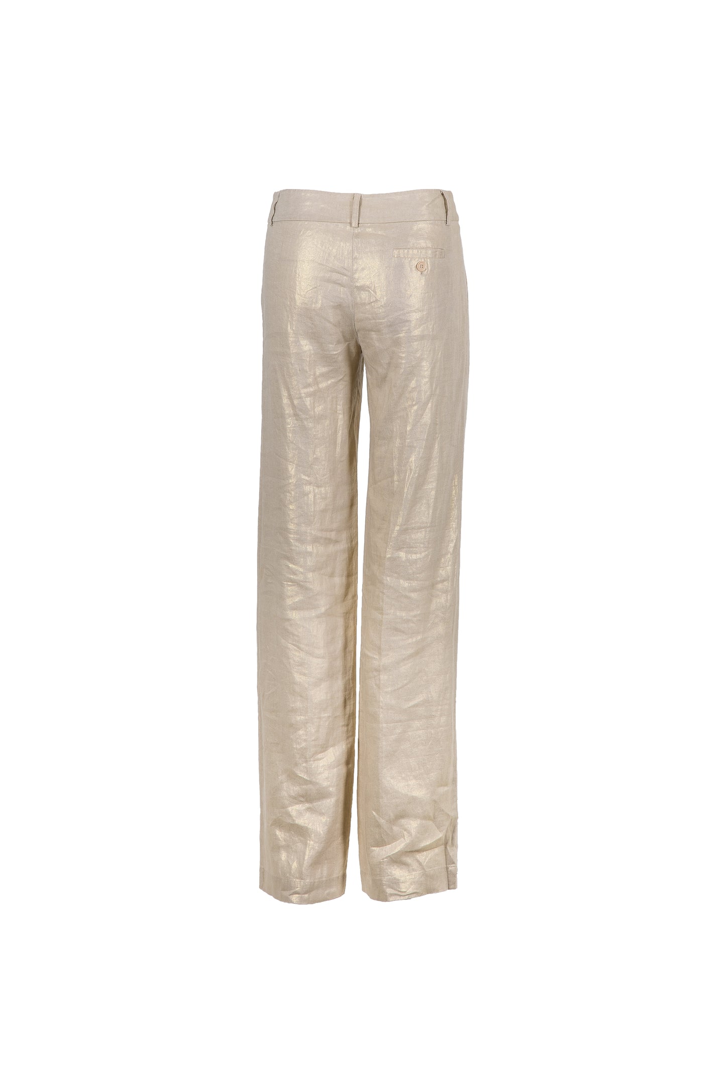 Straight-leg Metallic Trousers