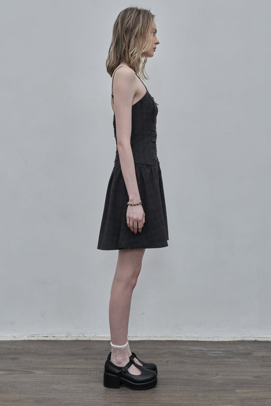 Printed Checkered Dress