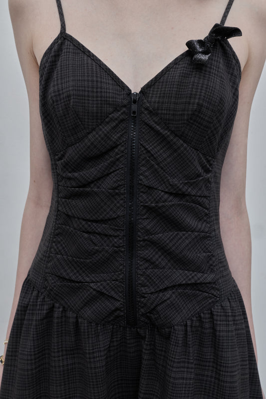 Printed Checkered Dress