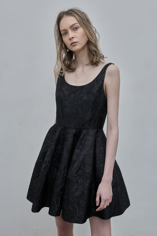 Black Jacquard Dress