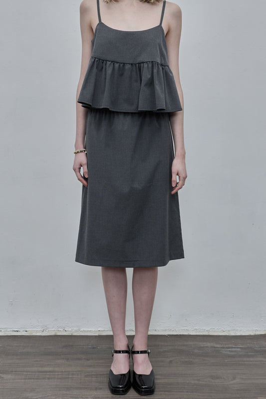Gray Midi Skirt