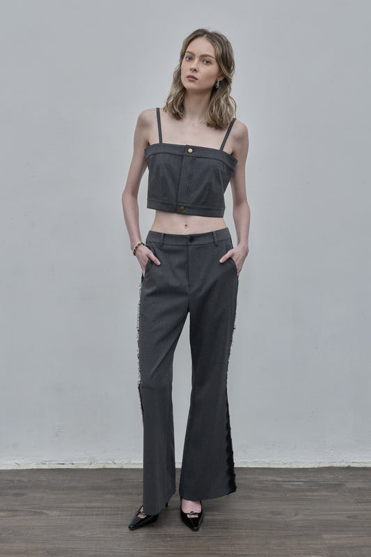 Metal Button Front Cami