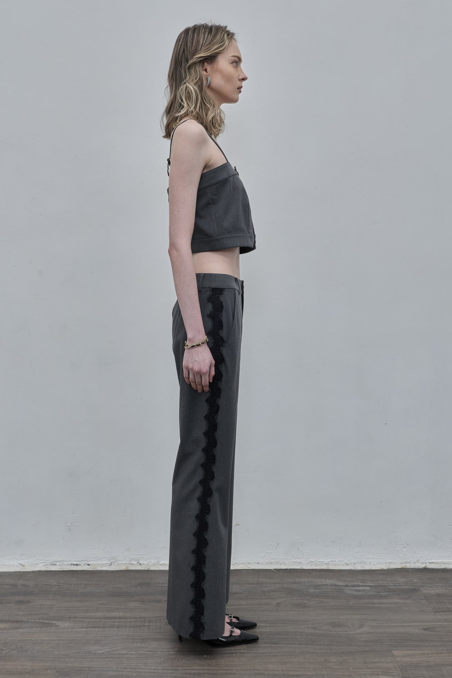 Metal Button Front Cami