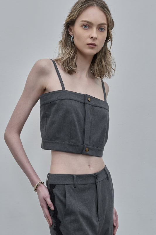 Metal Button Front Cami