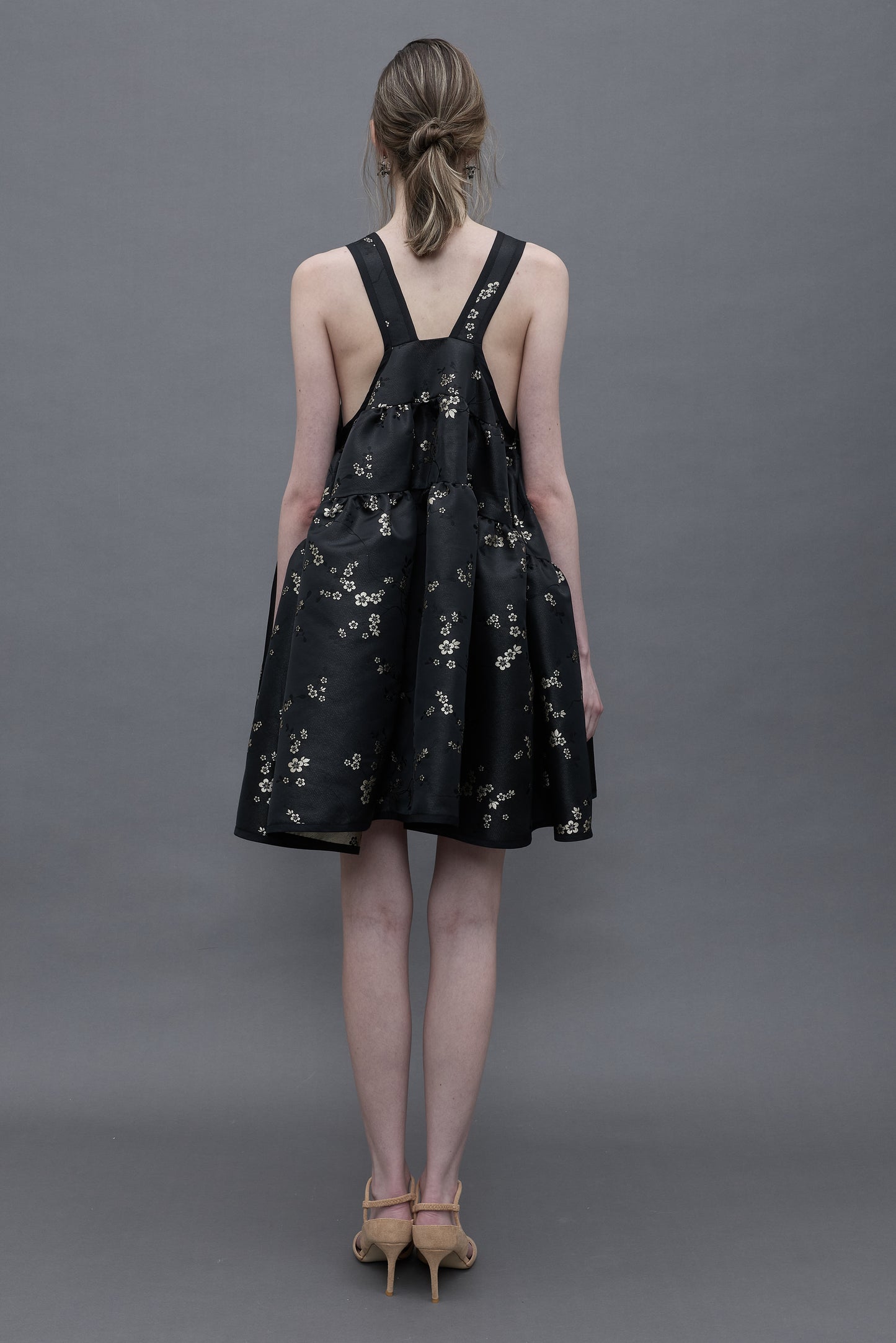 Black Jacquard Bell Dress