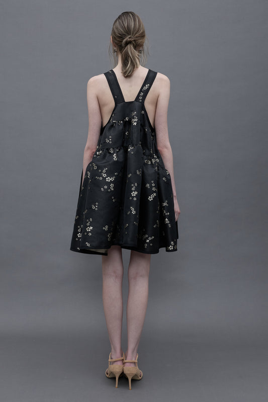 Black Jacquard Bell Dress