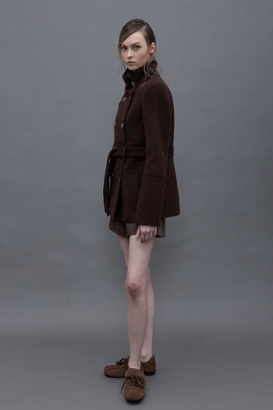 Brown Double-breasted Coat
