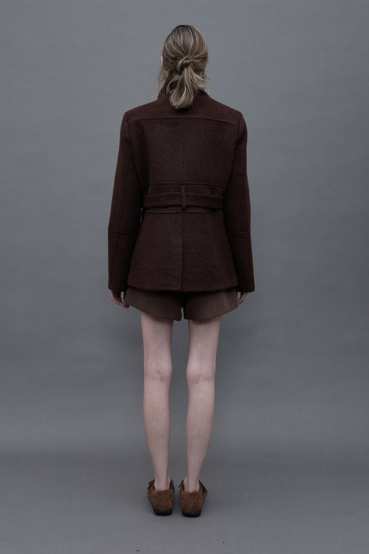 Brown Double-breasted Coat
