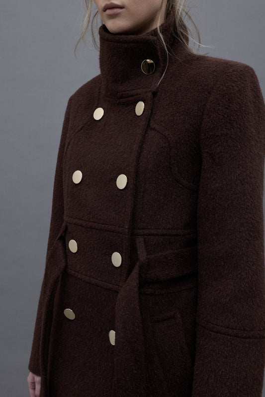 Brown Double-breasted Coat
