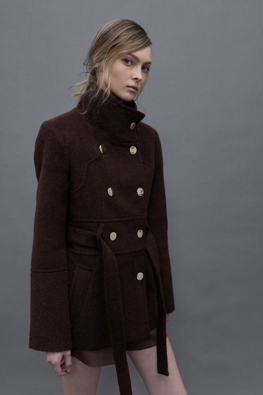 Brown Double-breasted Coat
