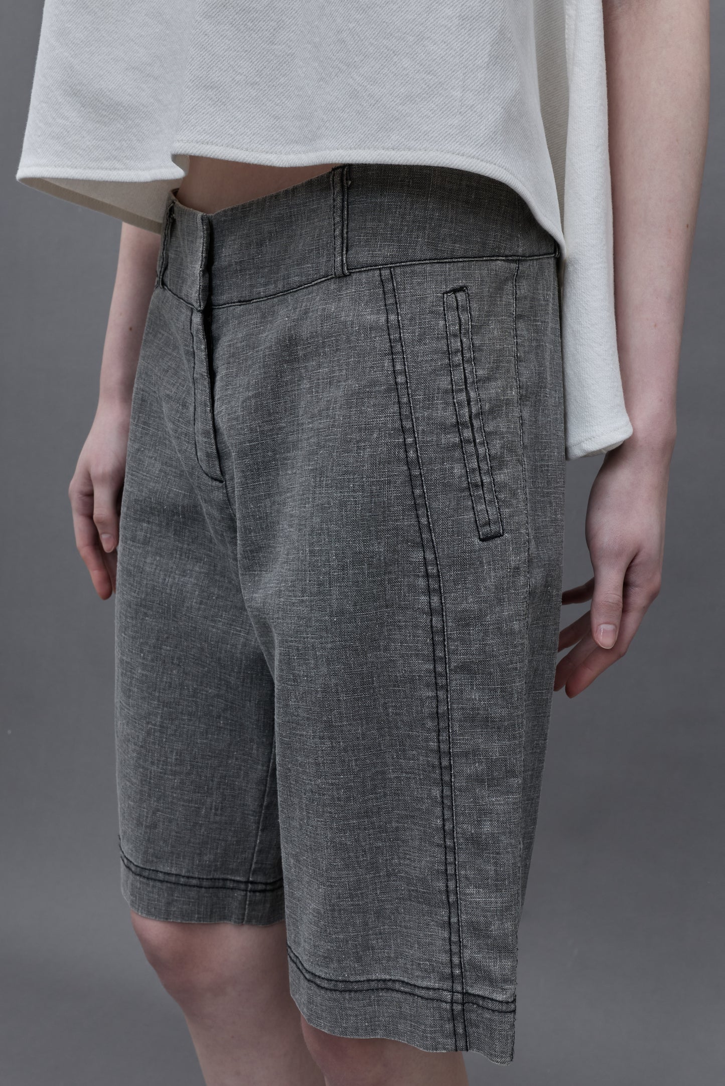 Linen Garment-dyed Shorts