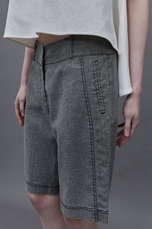 Linen Garment-dyed Shorts