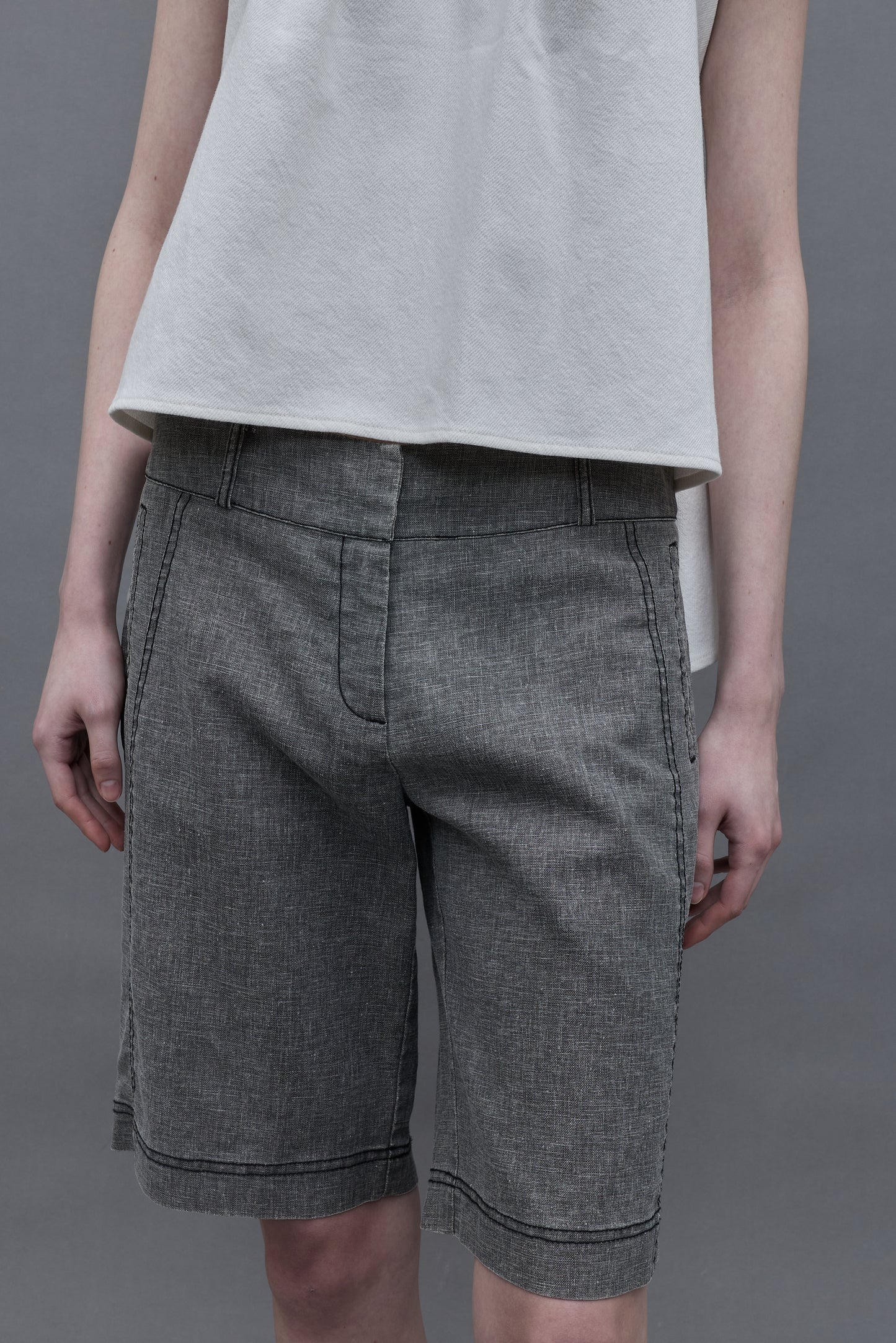 Linen Garment-dyed Shorts