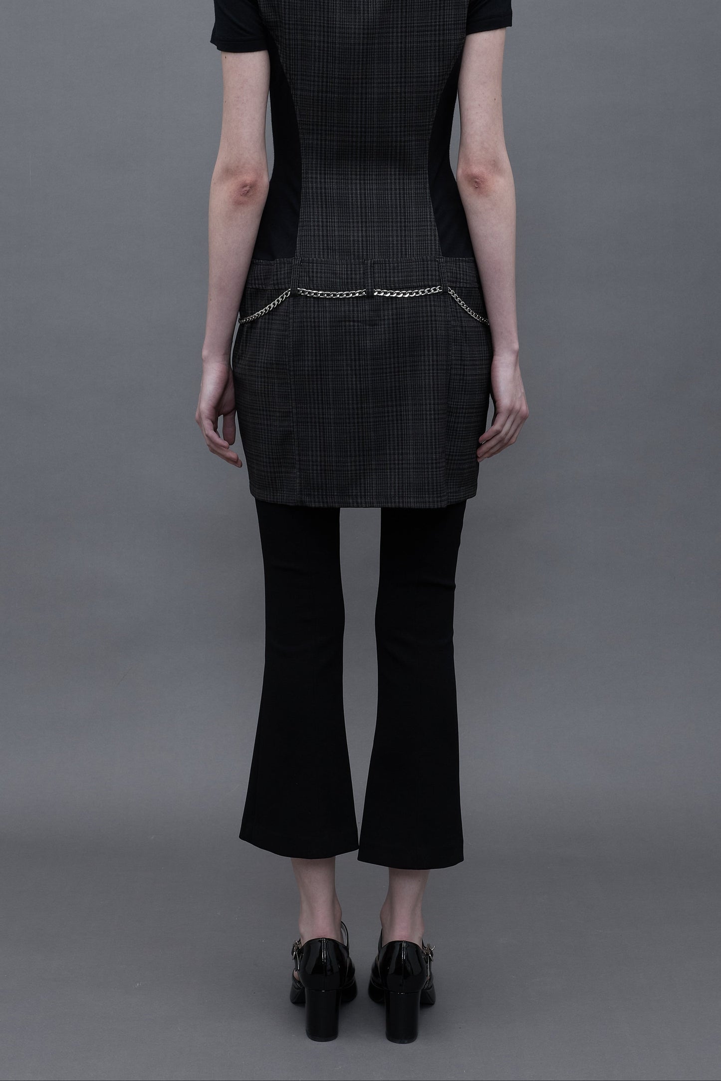 Cropped Flare Trousers