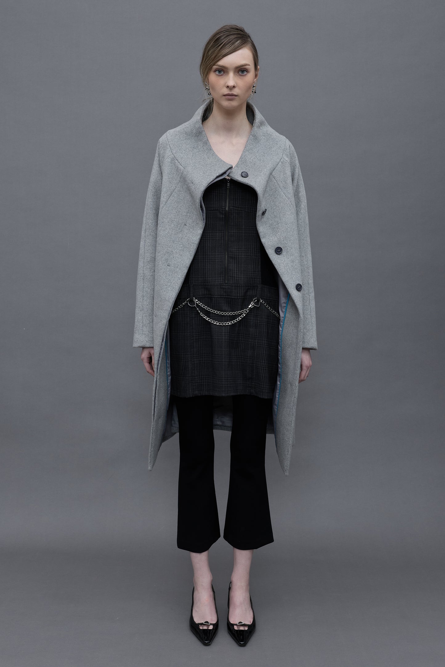 Cropped Flare Trousers