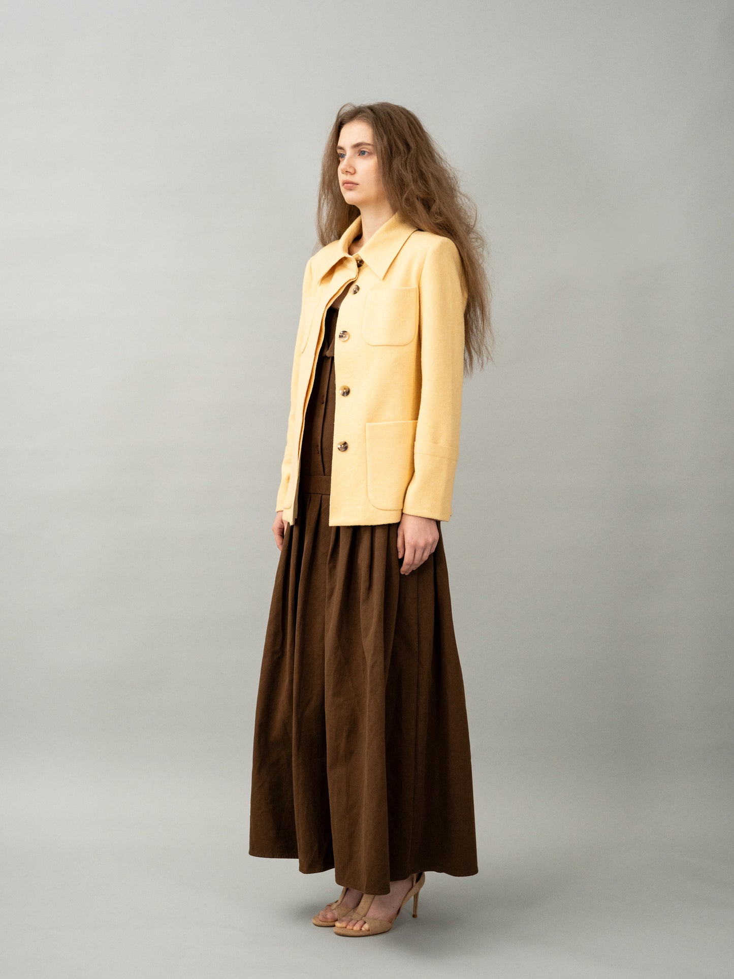 Soft Butter Beige Patch Pocket Knit Jacket