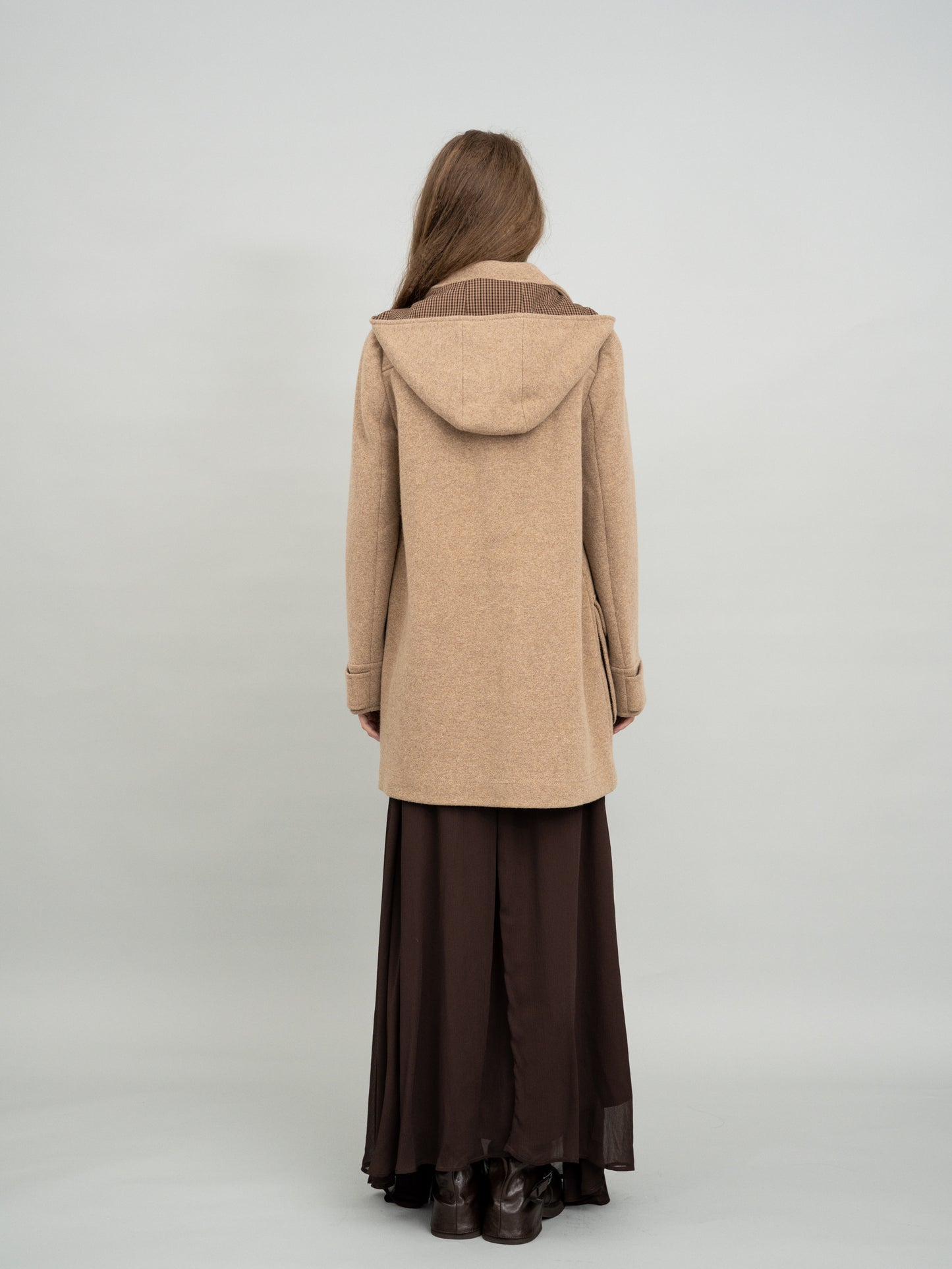 Beige Panel Shoulder Utility Coat