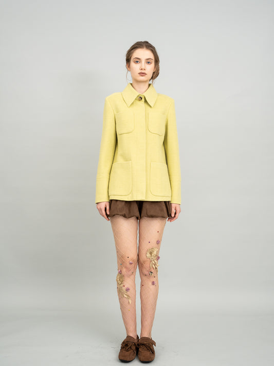 Soft Lemon Shirt Jacket