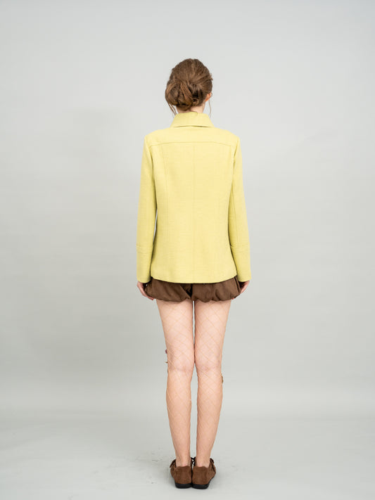Soft Lemon Shirt Jacket