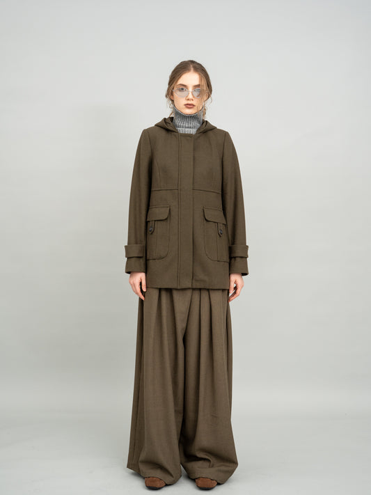 Urban Olive Hooded Jacket