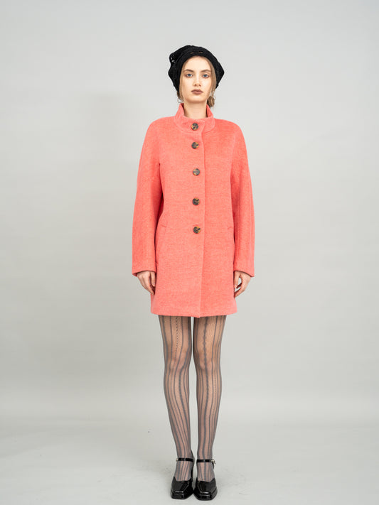 Coral Wool Coat