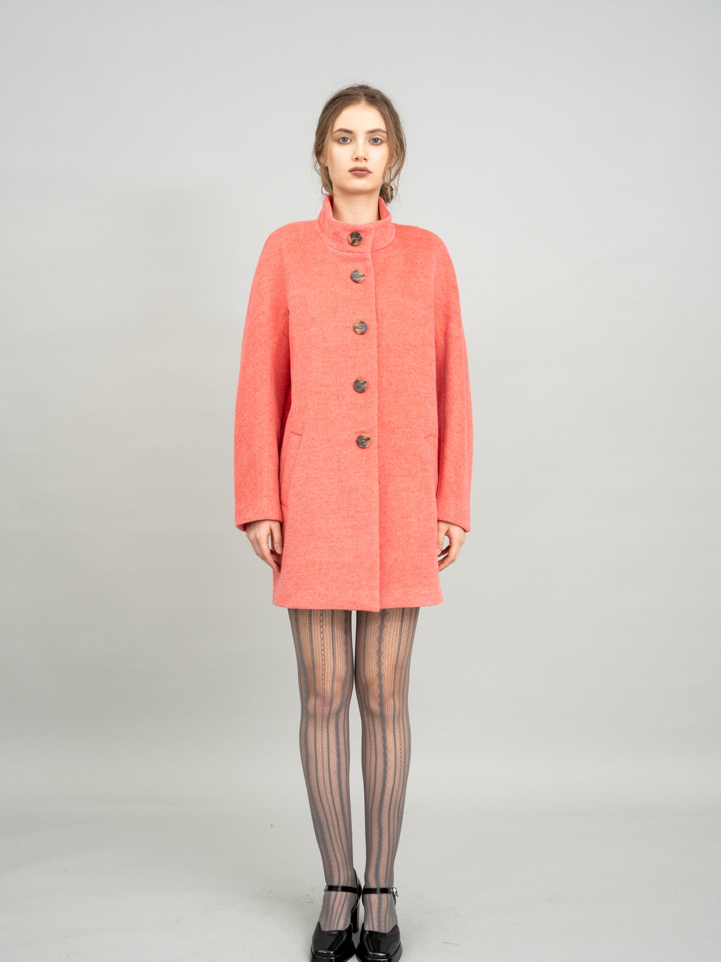 Coral Wool Coat