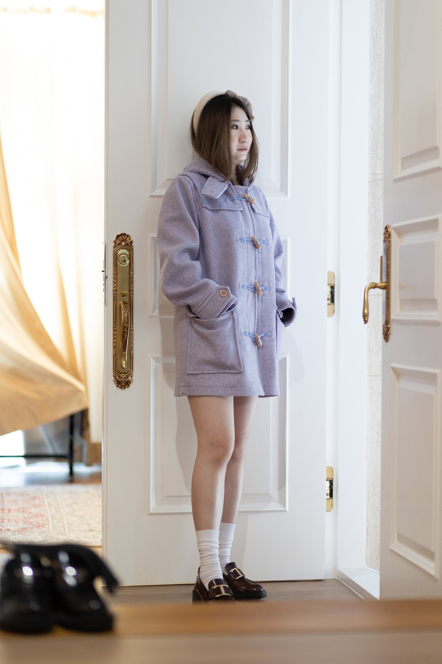 Hooded Coat (Pastel Lilac)