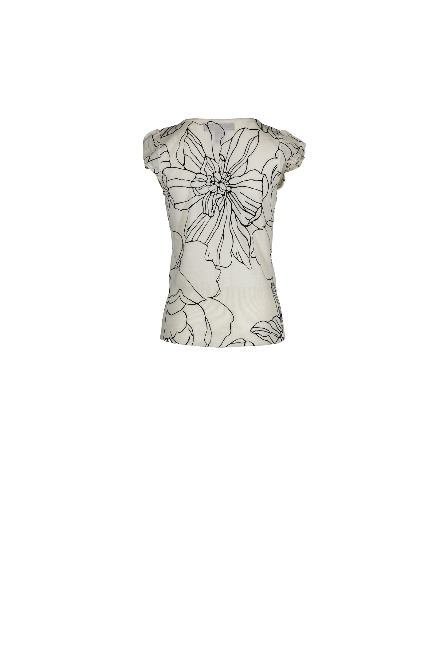 Printed Wool Top (White)