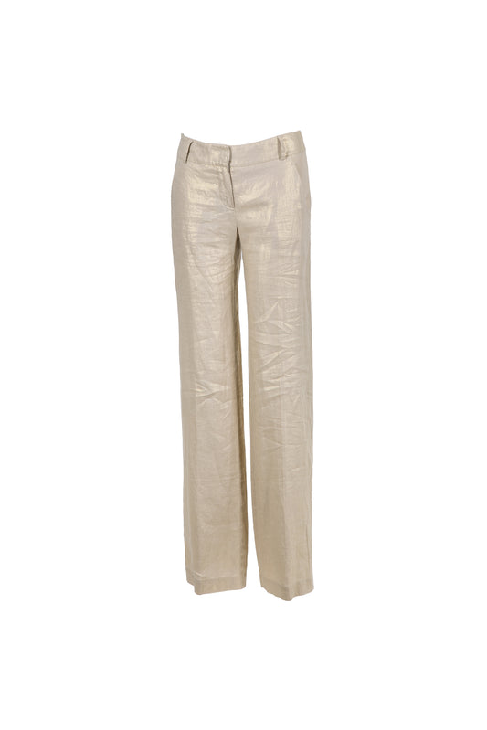 Straight-leg Metallic Trousers