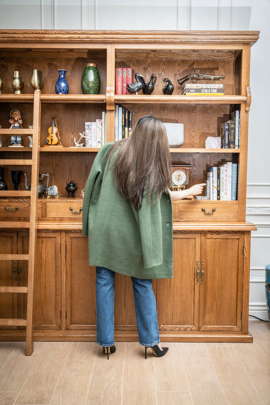 Wool-blend Coat (Green)