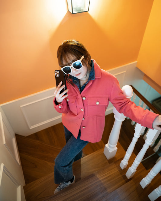Wool-blend Jacket - Paradise Pink