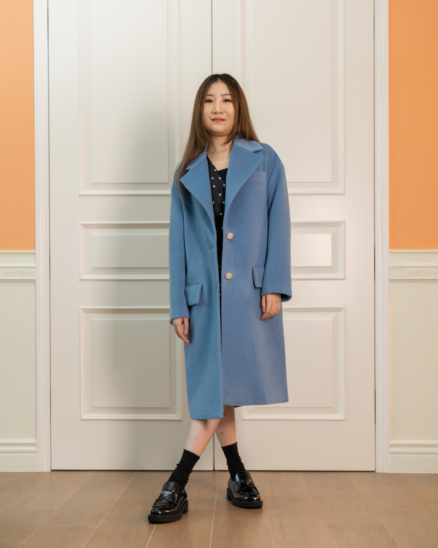 Relaxed Fit Wool-blend Coat - Little Boy Blue