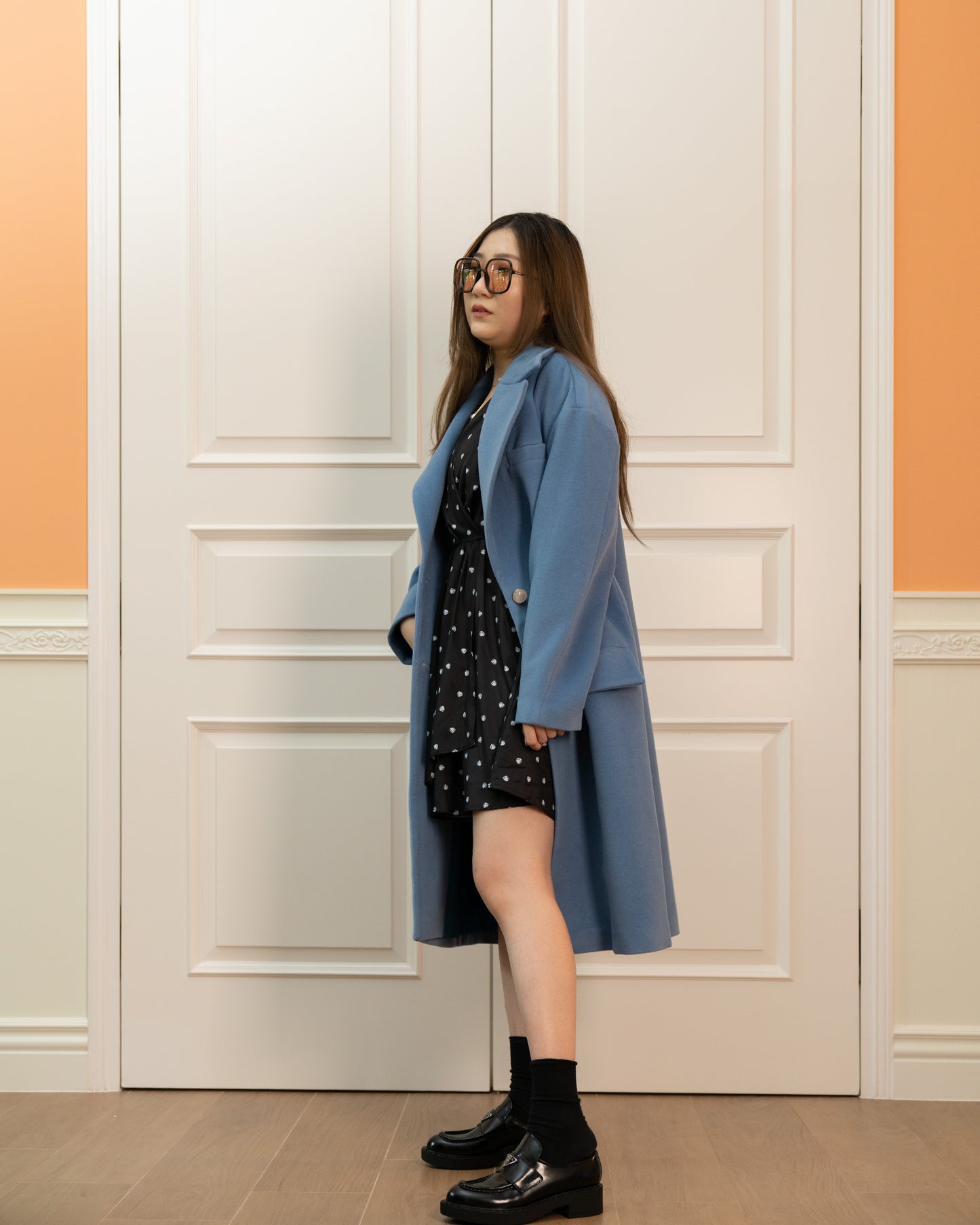 Relaxed Fit Wool-blend Coat - Little Boy Blue