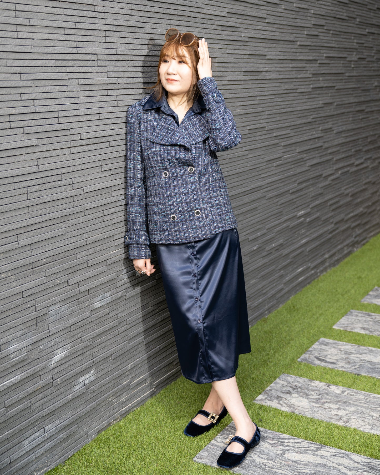 Double-breasted Tweed Jacket