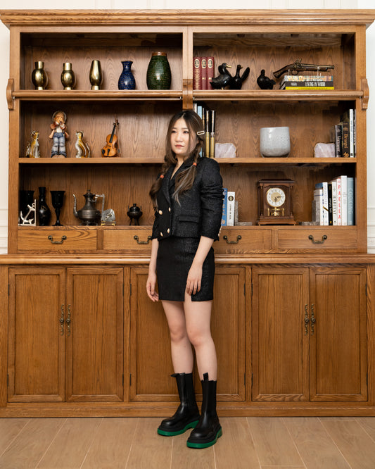 Cropped Double-breasted Wool-blend Lurex Jacket