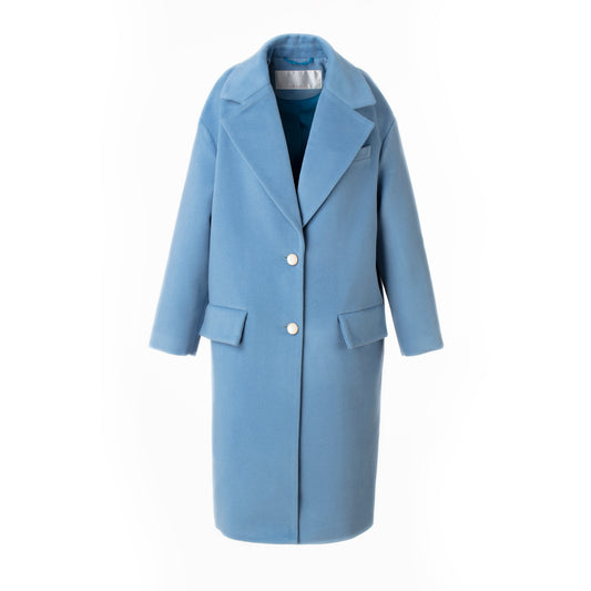 Relaxed Fit Wool-blend Coat - Little Boy Blue