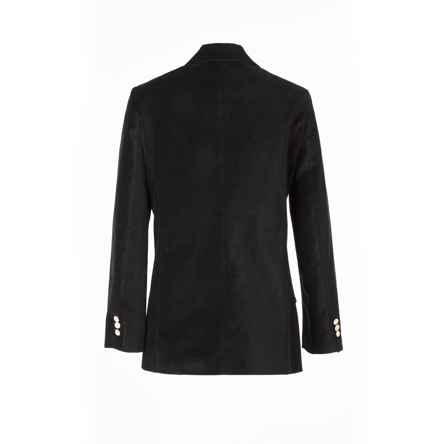 Double-breasted Jacket in Velveteen - Black