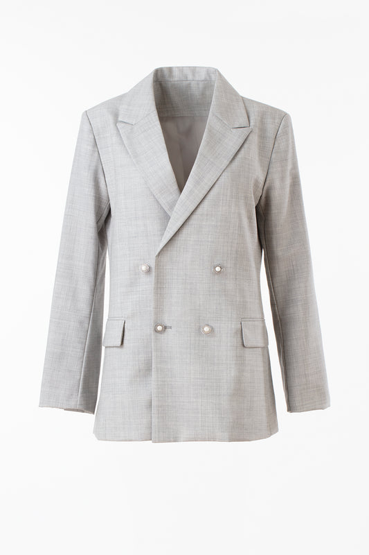 Light-weighted Double-breasted Jacket in Wool