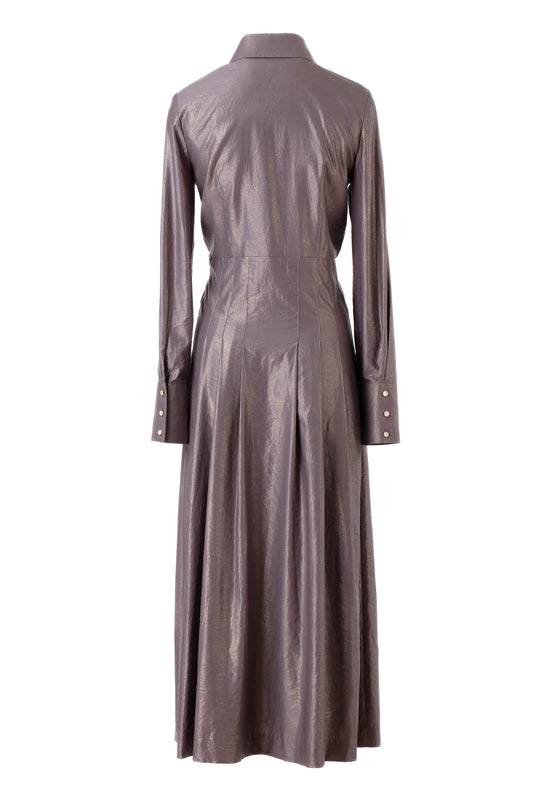 Glitter-print Maxi Shirt Dress