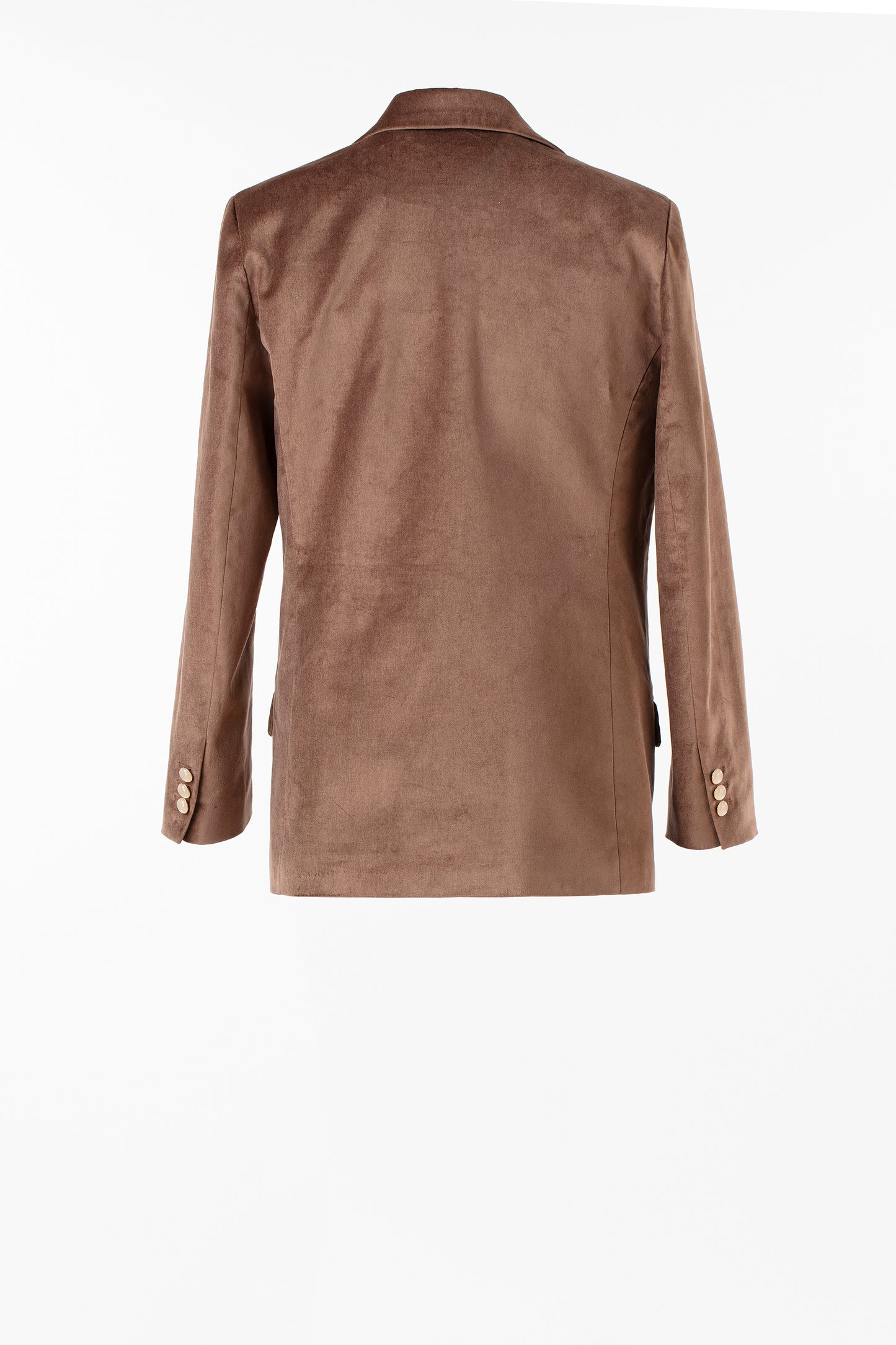 Double-breasted Jacket in Velveteen - Camel