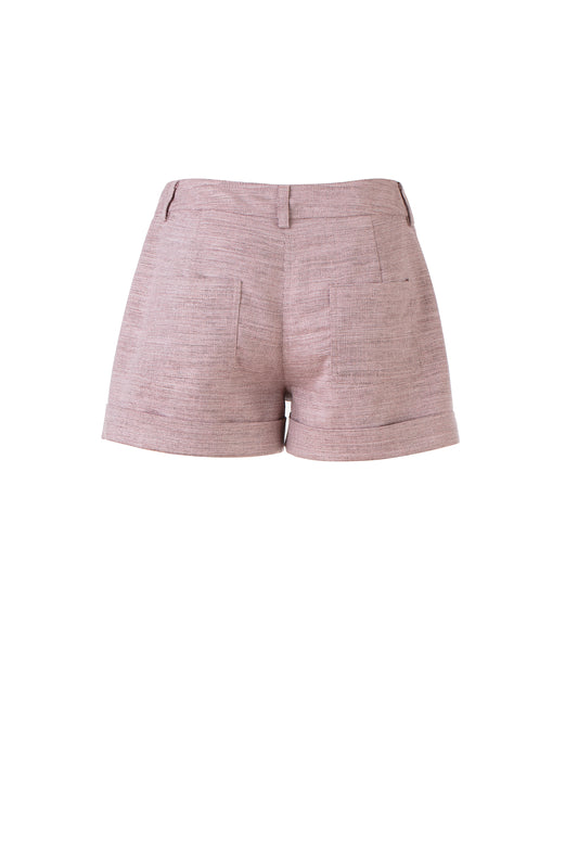 Yarn-dyed Shorts with Metallic