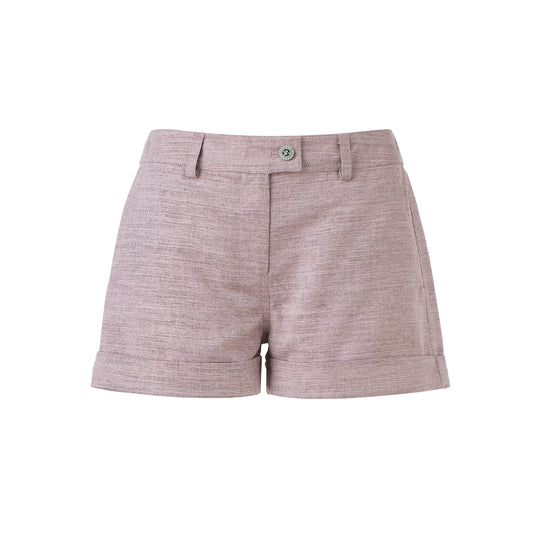 Yarn-dyed Shorts with Metallic