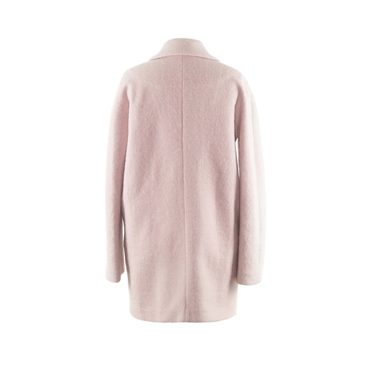 Our WOOL-BLEND COAT (BABY PINK) on a white background.