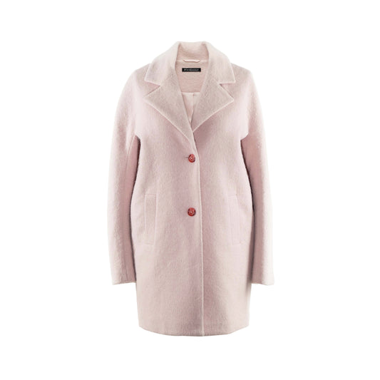 Our WOOL-BLEND COAT (BABY PINK) on a white background.