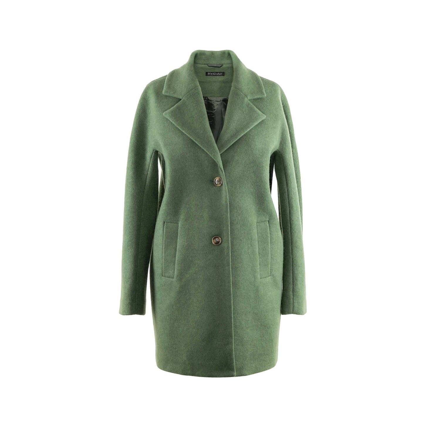 Wool-blend Coat (Green)