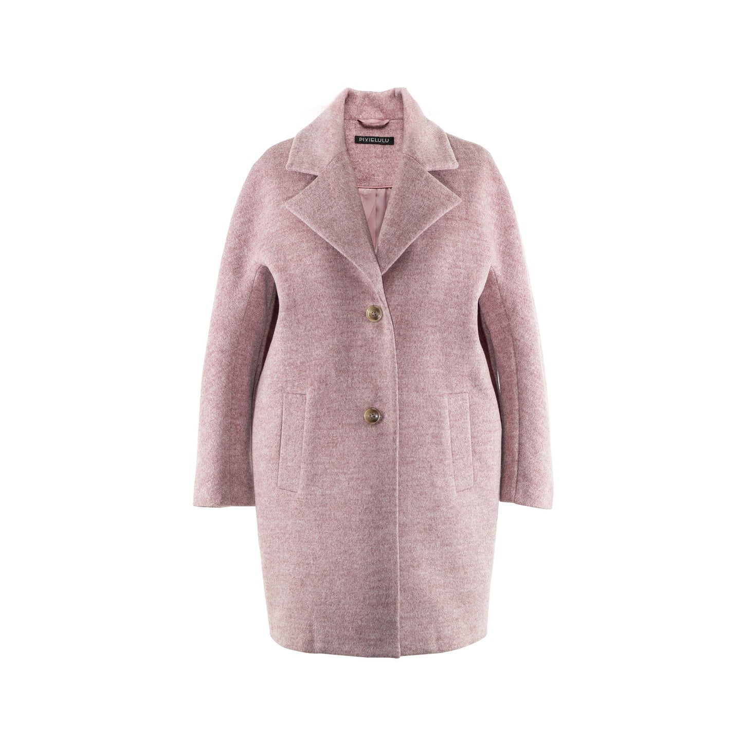 Wool-blend Coat (Multi Pink)
